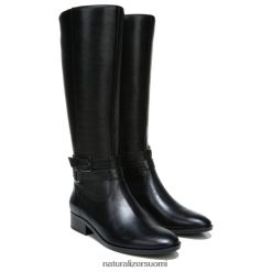 saappaat | naiset musta nahka Naturalizer reid leveä pohkeen polvikorkea saappaat 248R2F596